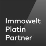 Das Immowelt Platin Partner Badge als Auszeichnung für die lange Partnerschaft